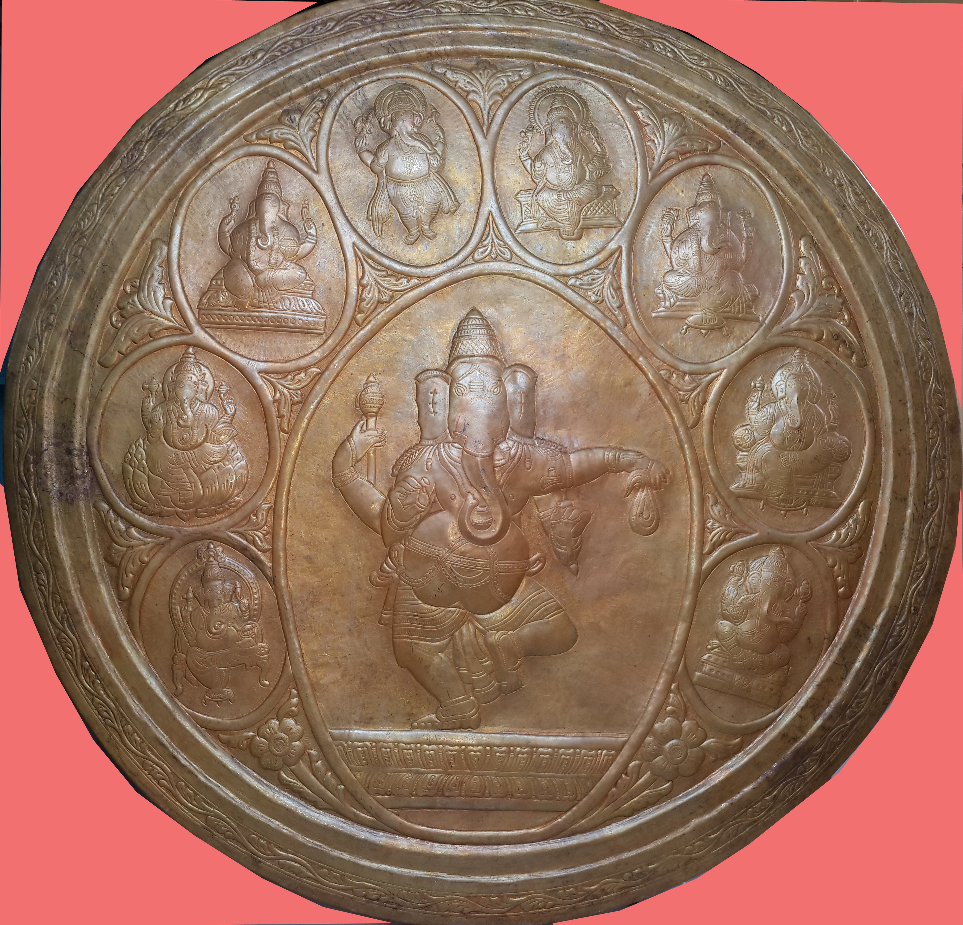 Brass Handcrafted 8 Avatars of Ganesha – Divine Wall Hanging & Décor