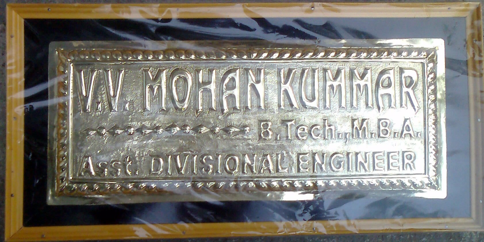 Handcrafted Brass Name Plate – Elegant & Customizable for Home & Office
