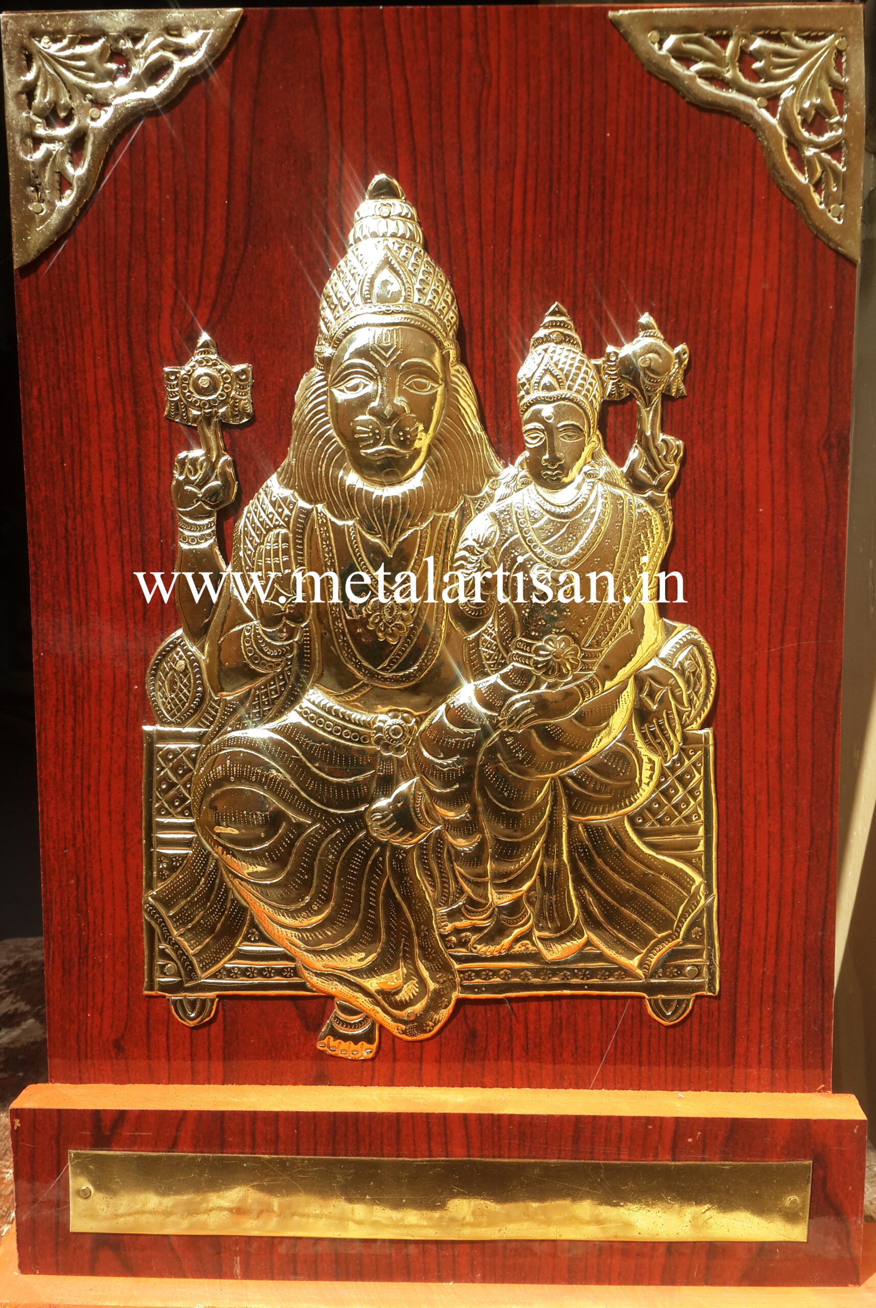 BRASS HANDCRAFTED YADADRI LAKSHMI NARASIMHA SWAMI MEMENTO