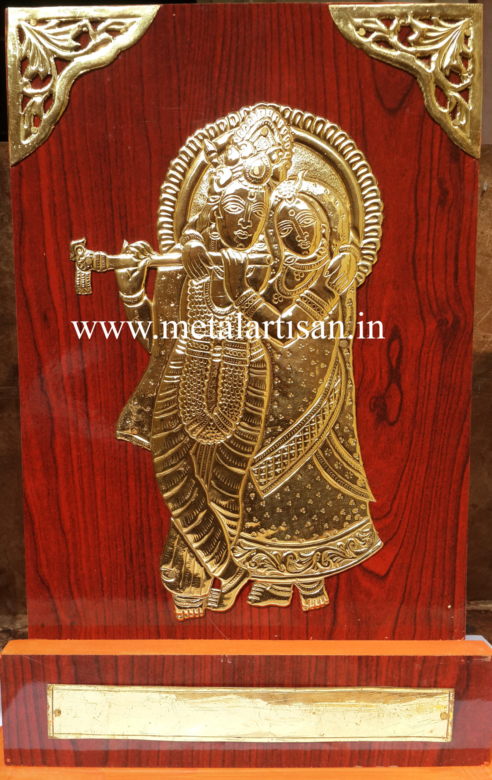 Brass Handcrafted Vintage Radha & Krishna Memento – A Timeless Symbol of Divine Love