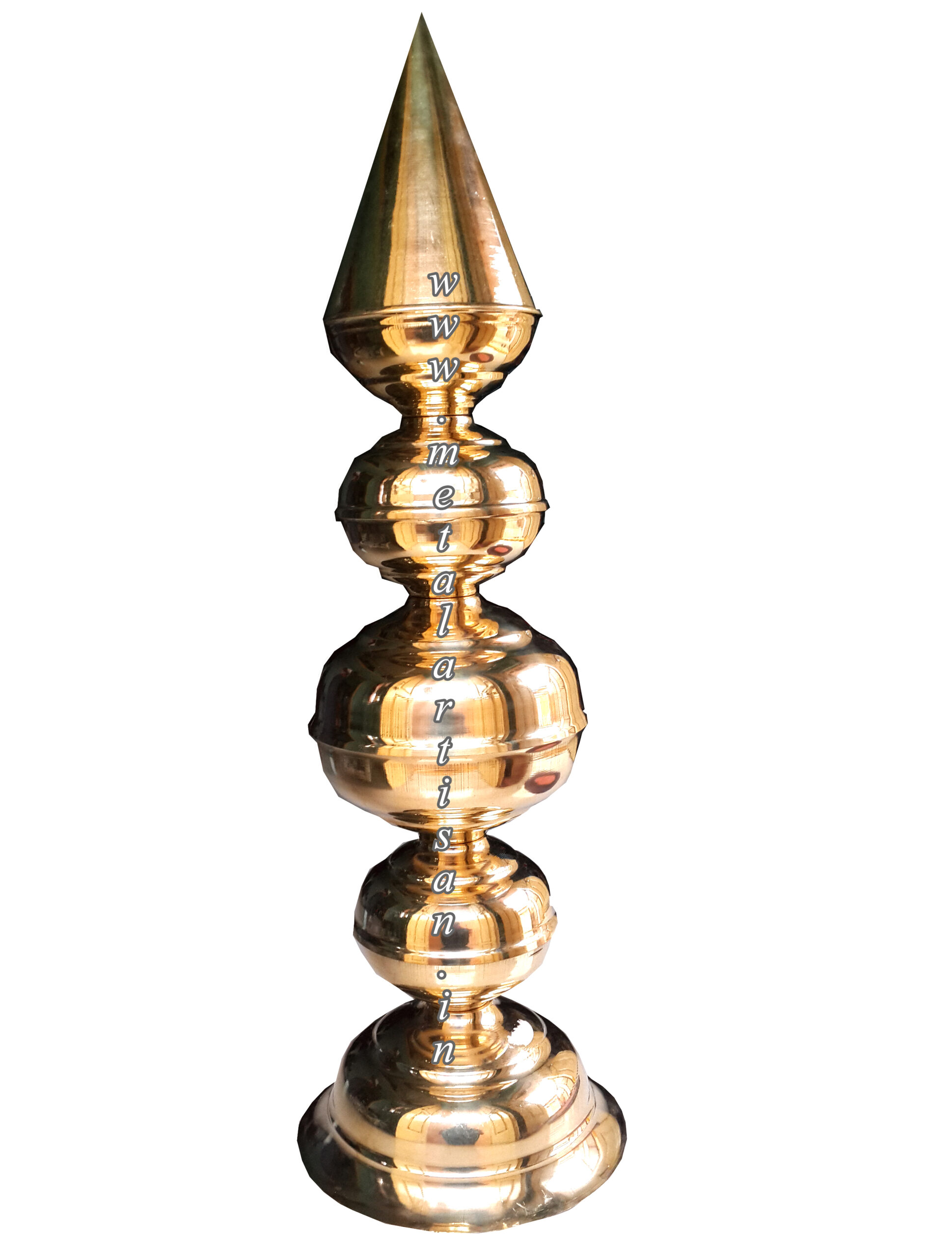 Brass Handcrafted Pinnacle – Sacred Temple Kalash for Spiritual Elevation