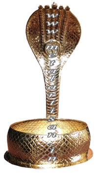 Brass Handcrafted Nagabharanam – Sacred Serpent Ornament for Shivling & Deity Adornment