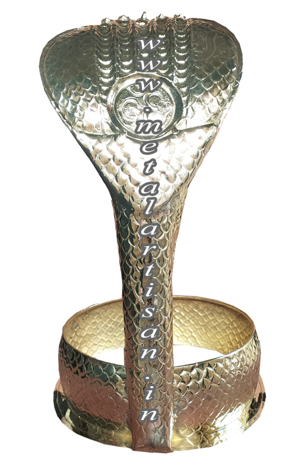 Brass Handcrafted Nagabharanam – Sacred Serpent Ornament for Shivling & Deity Adornment - Image 2