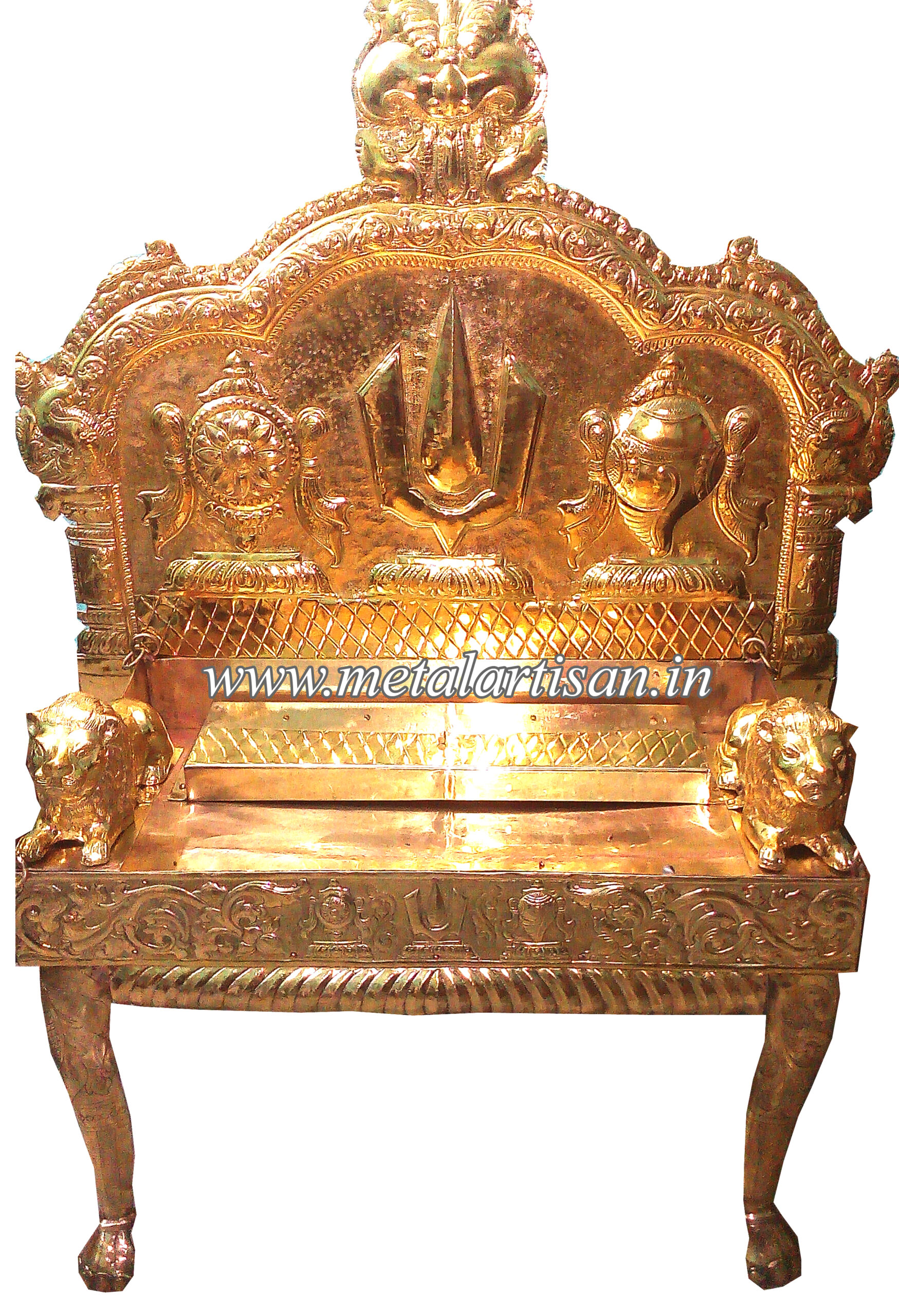 Brass Handcrafted Simhasan – Royal Throne for Idols & Deities