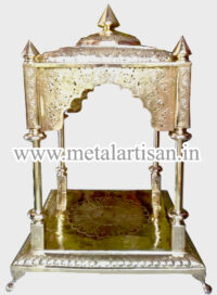 Brass Handcrafted Pooja Mandir – Exquisite Temple for Home & Spiritual Spaces