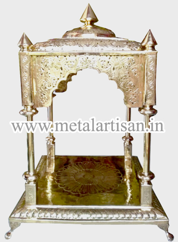 Brass Handcrafted Pooja Mandir – Exquisite Temple for Home & Spiritual Spaces