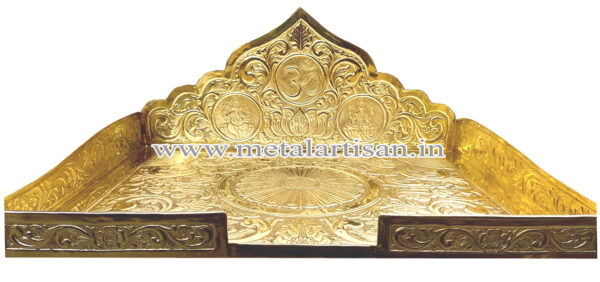 Brass Handcrafted Simhasanam – Royal Throne for Idols & Deities