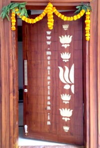 Brass Handcrafted Lotus Interior Design for Doors – Elegant & Auspicious Decor