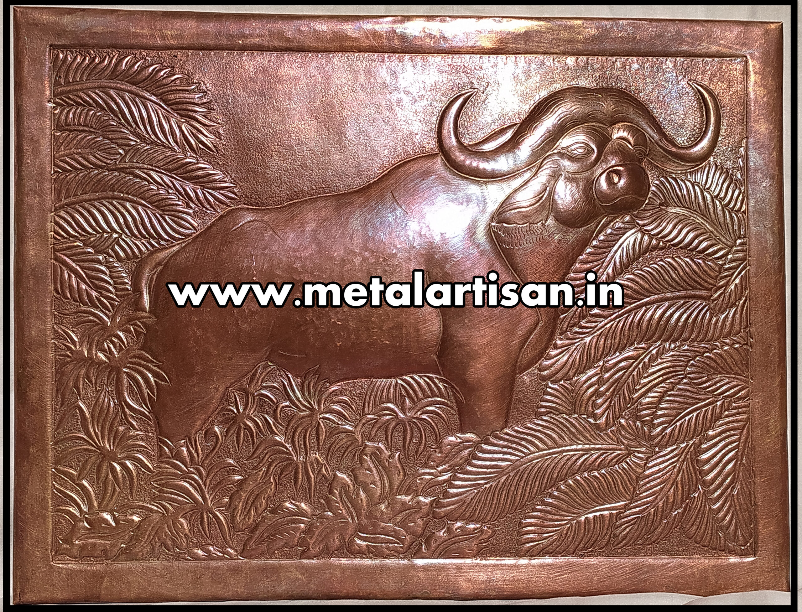 Copper Handcrafted Bull Wall Hanging – Symbol of Strength & Prosperity