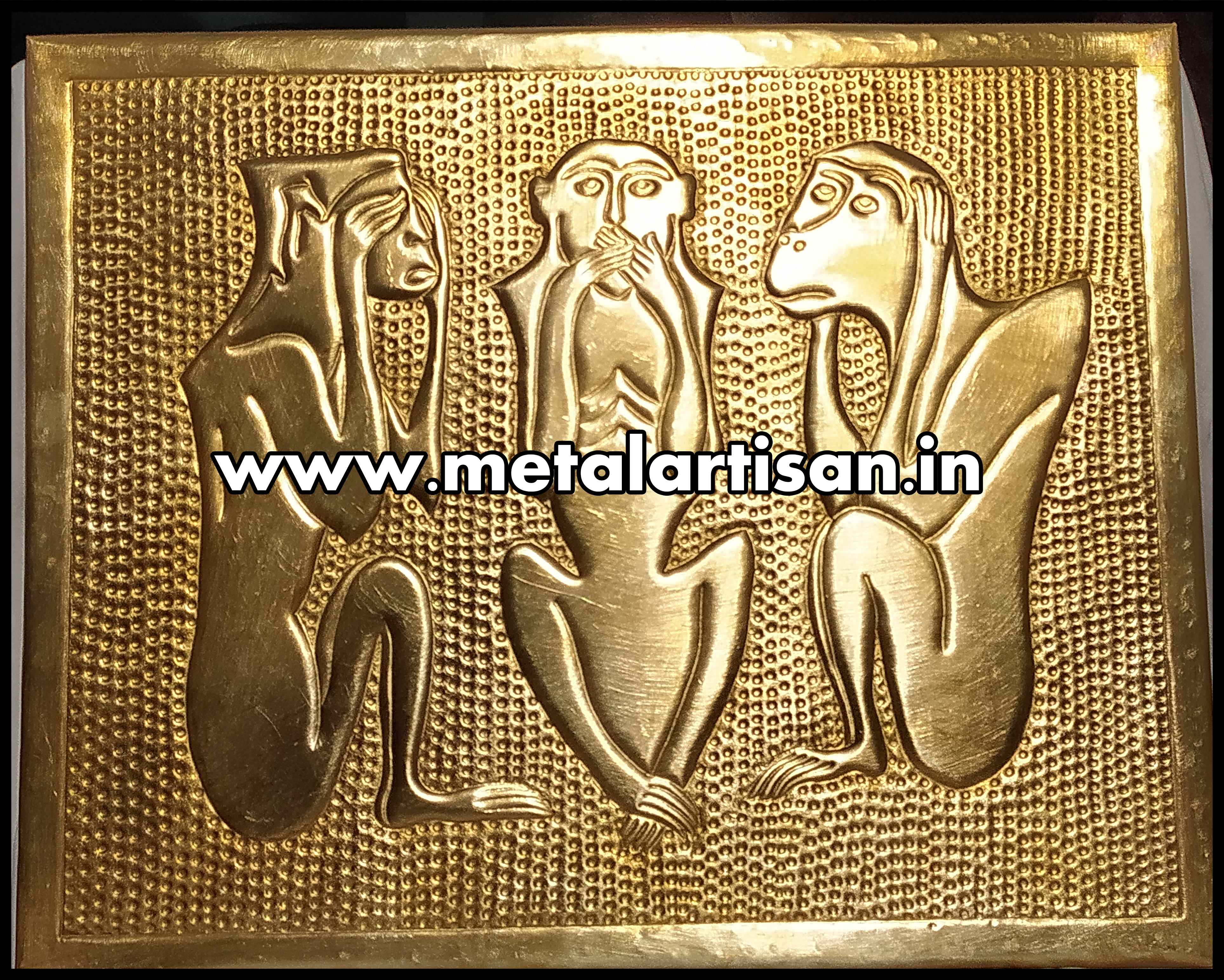 Brass Handcrafted Three Monkeys – See No Evil, Hear No Evil, Speak No Evil