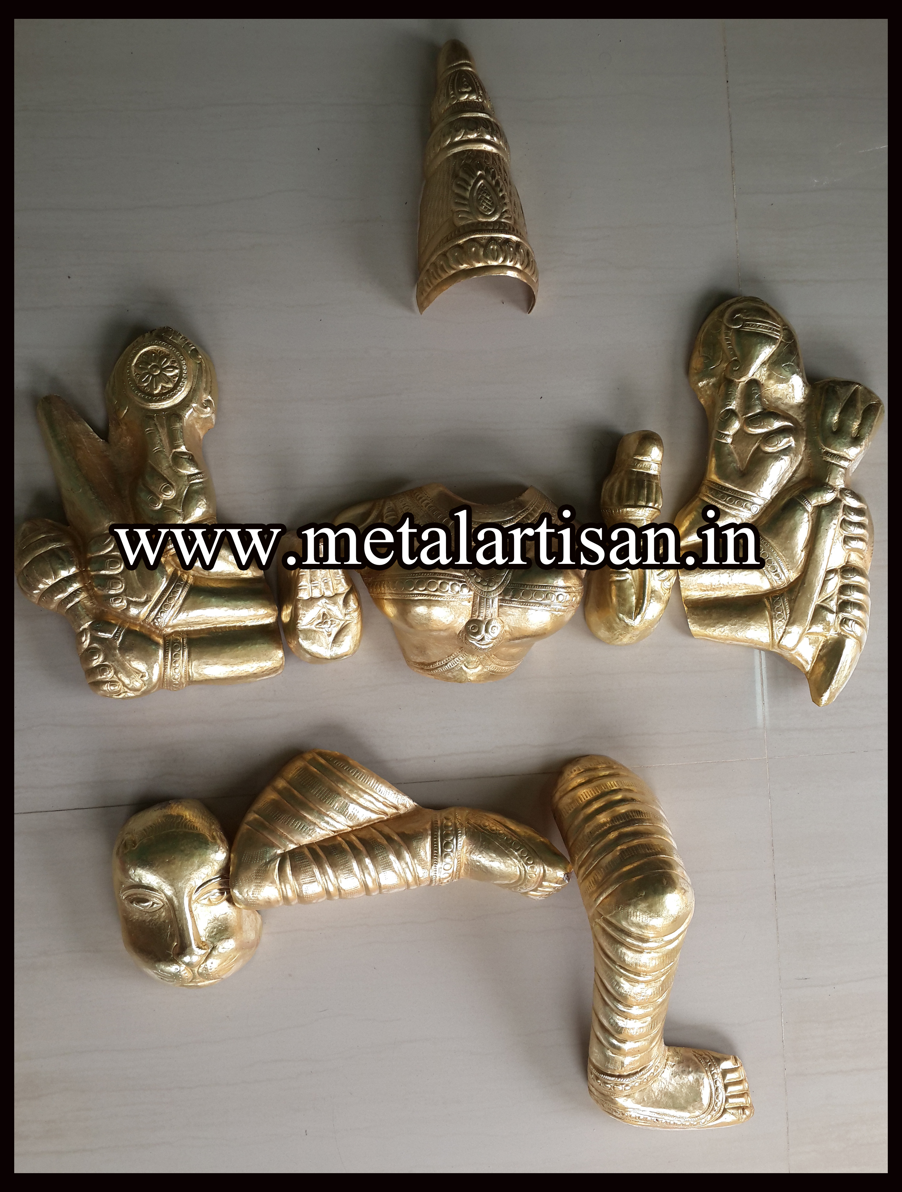 Brass Handcrafted Kavacham – Sacred Protective Armor for Deities & Idols