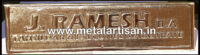 Brass Handcrafted Desk Nameplate – Elegant & Customizable Office Decor