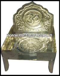 Brass Handcrafted Portable Simhasanam – Divine Throne for Deities & Pooja Rituals