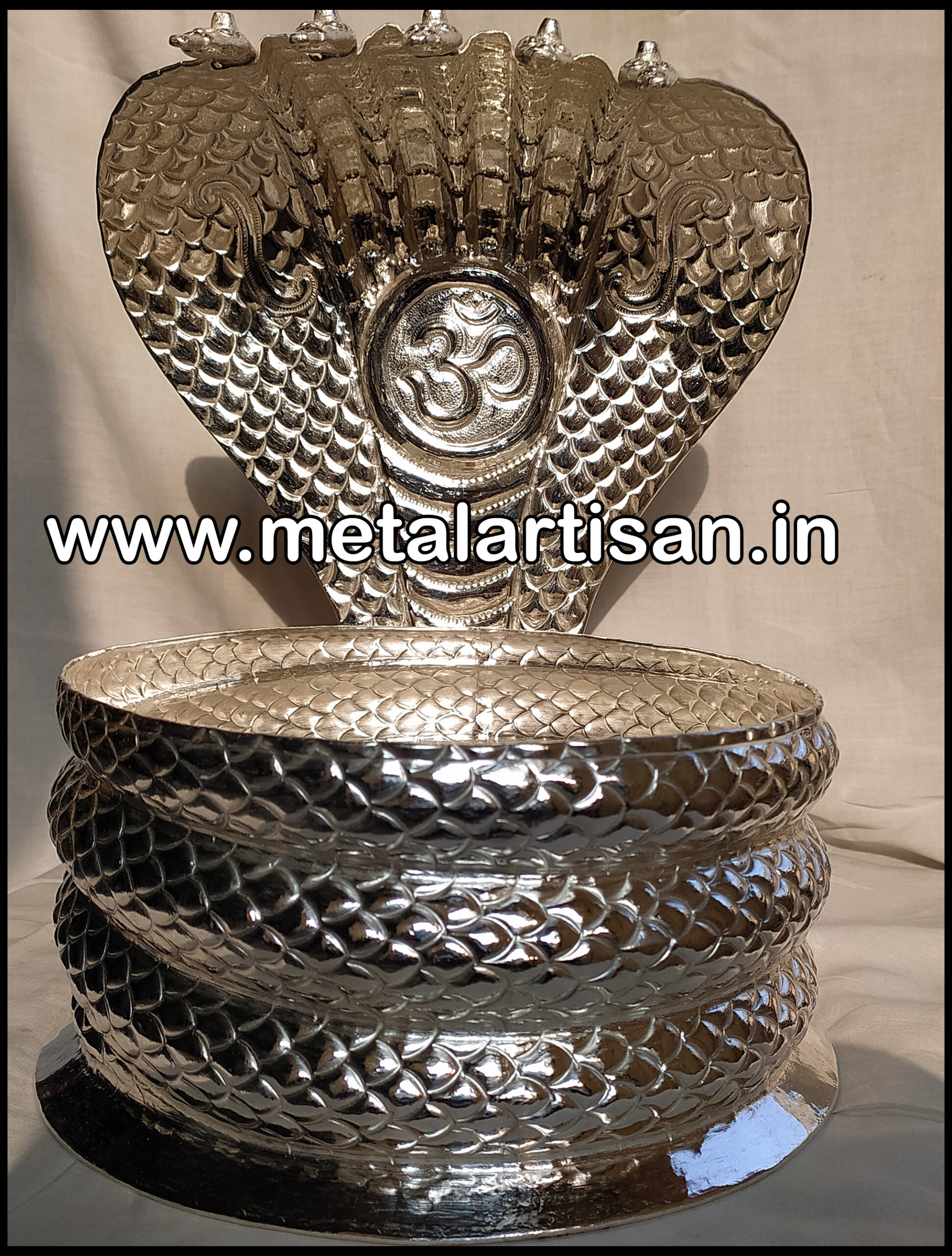 Silver Handcrafted Nagabharanam – Sacred Serpent Adornment for Deities
