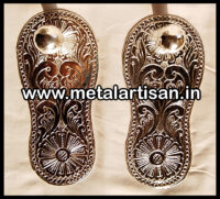 Silver Handcrafted Paduka – Sacred Footwear Symbolizing Divine Blessings