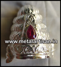 Silver Handcrafted Crown – Exquisite Adornment for Deities & Spiritual Offerings