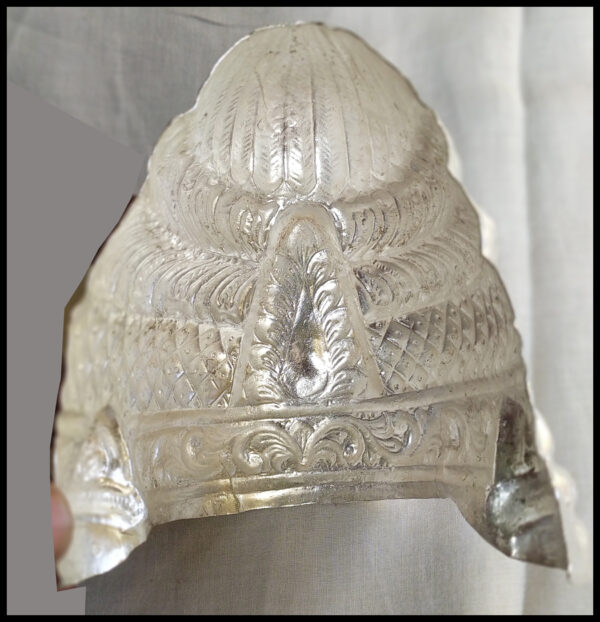 Silver Handcrafted Crown – Exquisite Adornment for Deities & Spiritual Offerings - Image 2