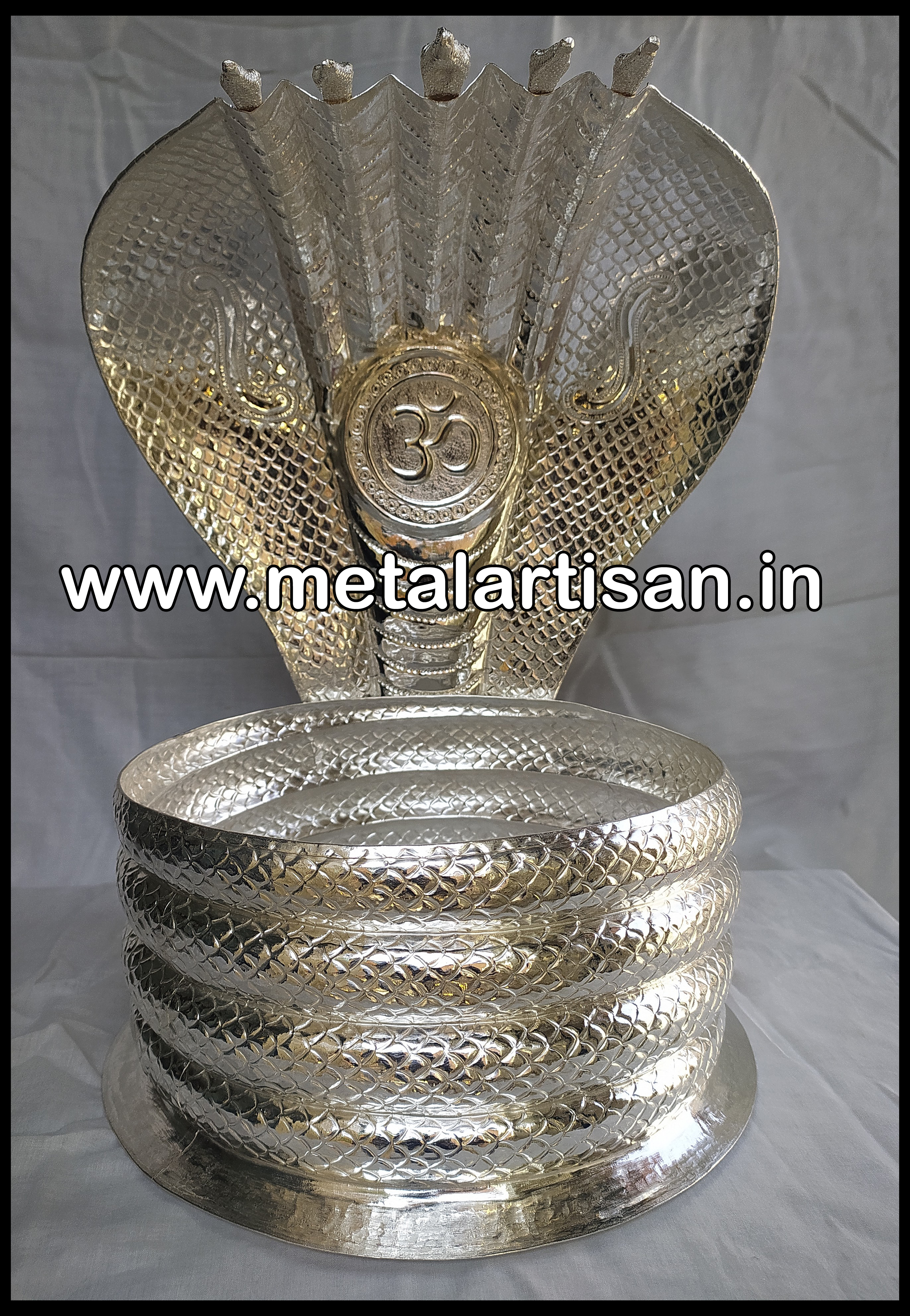 Silver Handcrafted Nagabharana – Sacred Serpent Adornment for Deities