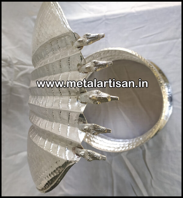 Silver Handcrafted Nagabharana – Sacred Serpent Adornment for Deities - Image 3