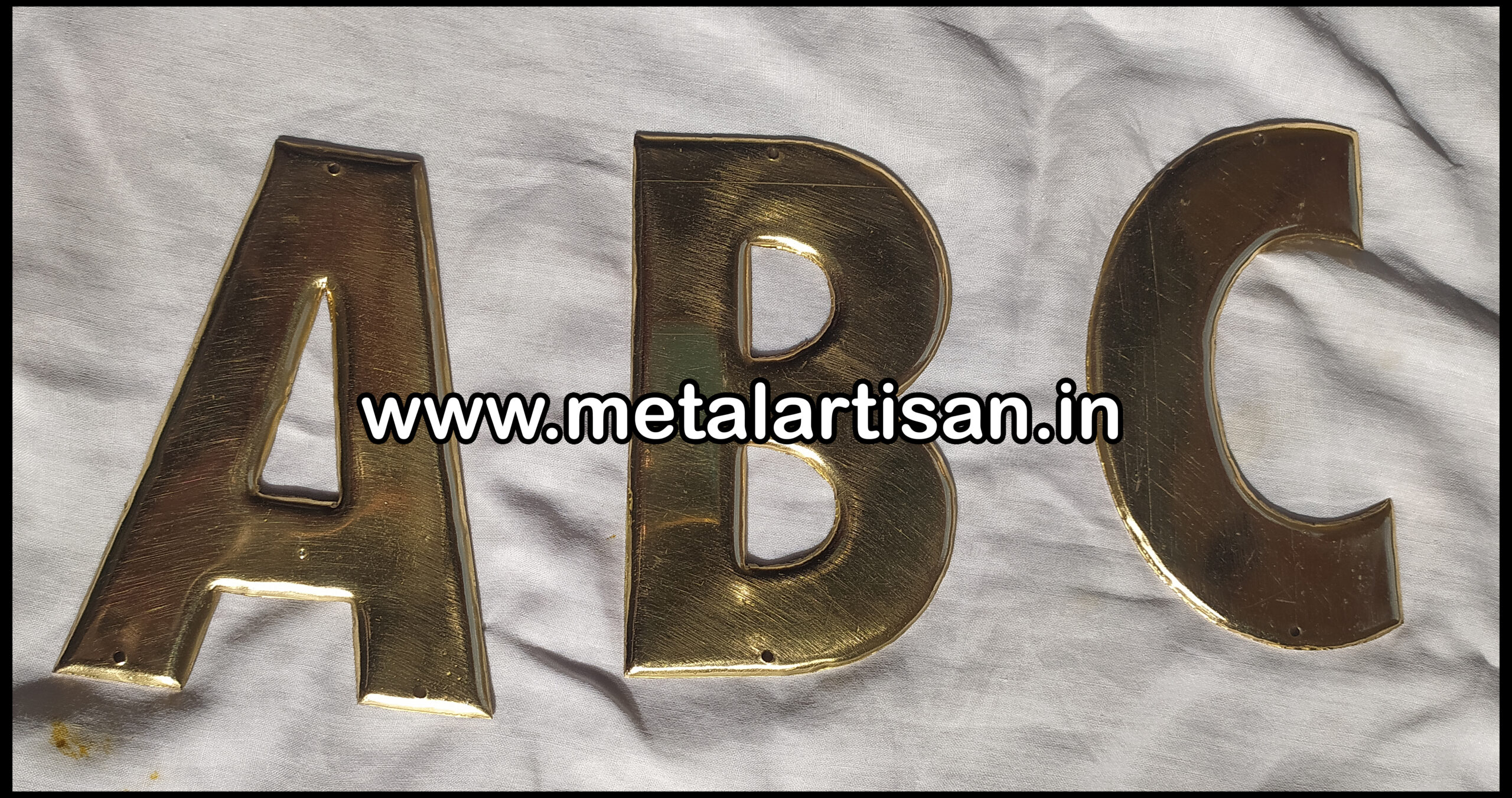 Brass Handcrafted ABC Letters – Elegant Custom Alphabet Decor for Home & Office