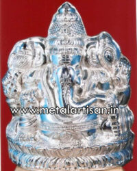 Silver Handcrafted Ganesha Kavacham – Sacred Protector of Wisdom and Prosperity