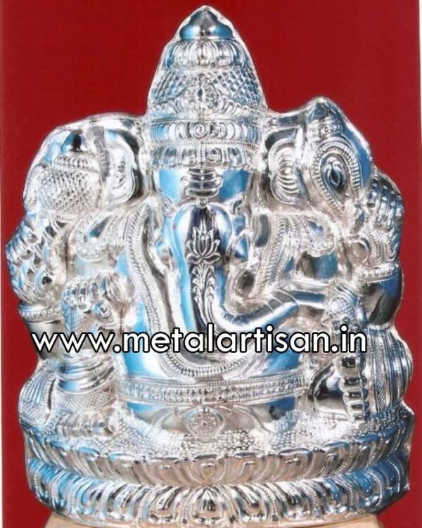 Silver Handcrafted Ganesha Kavacham – Sacred Protector of Wisdom and Prosperity