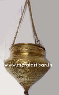 Handcrafted Brass Dhara Pathra for Shiva Lingam – Sacred Ritual Offering Vessel