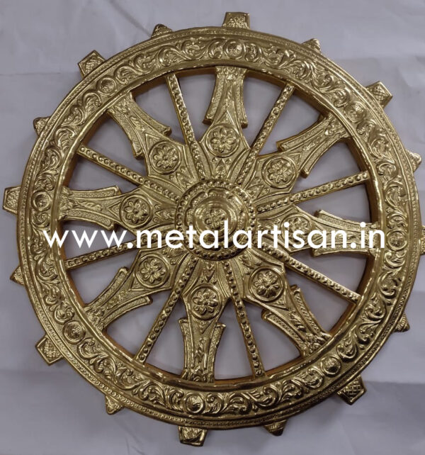Handcrafted Brass Konarka Chakra – Symbol of Solar Energy and Spiritual Strength