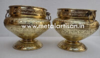 Handcrafted Brass Flower Vase – Elegant Decorative Piece for Timeless Beauty