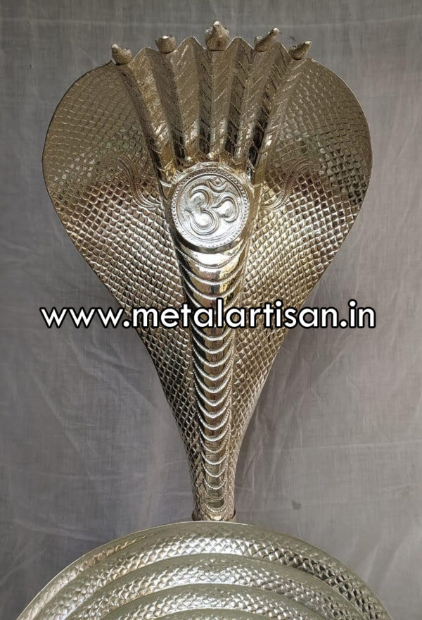 Exquisite Handcrafted Silver Nagabaranam – Sacred Serpent Ornament for Deity Adornment - Image 2