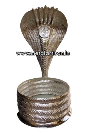 Exquisite Handcrafted Silver Nagabaranam – Sacred Serpent Ornament for Deity Adornment