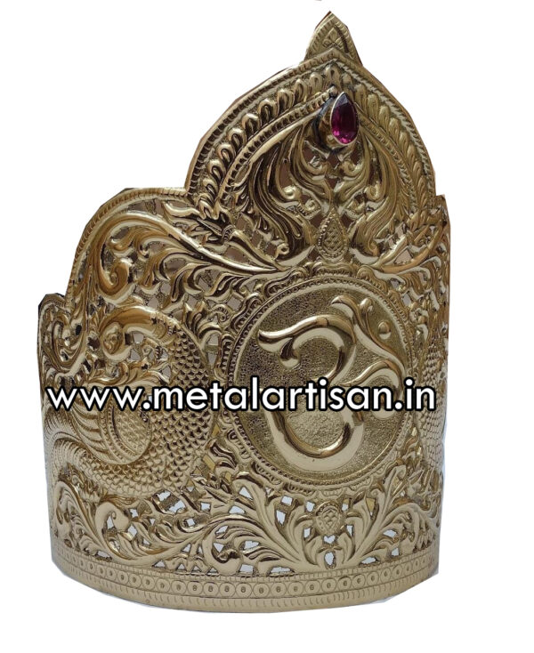 Handcrafted Brass Crown for Lord Sai Baba – Divine Adornment for Spiritual Majesty - Image 3