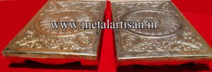 Brass Handcrafted Peeta Set – Traditional Sacred Seat for Idols & Pooja Rituals