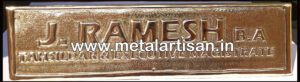 Brass Handcrafted Desk Nameplate – Elegant & Customizable Office Decor