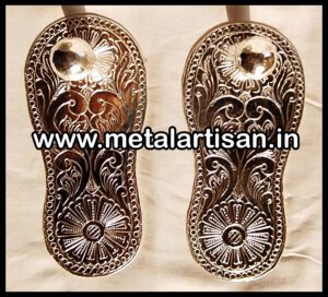 Silver Handcrafted Paduka – Sacred Footwear Symbolizing Divine Blessings