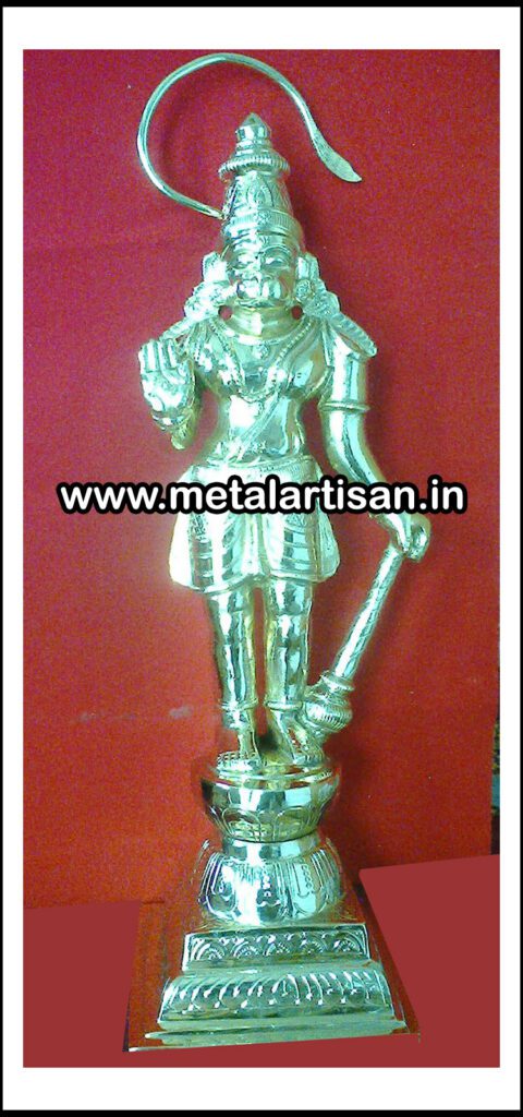 Brass Handcrafted Lord Standing Hanuman – Divine Strength and Protection Statue