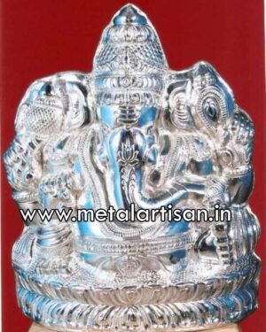 Silver Handcrafted Ganesha Kavacham – Sacred Protector of Wisdom and Prosperity