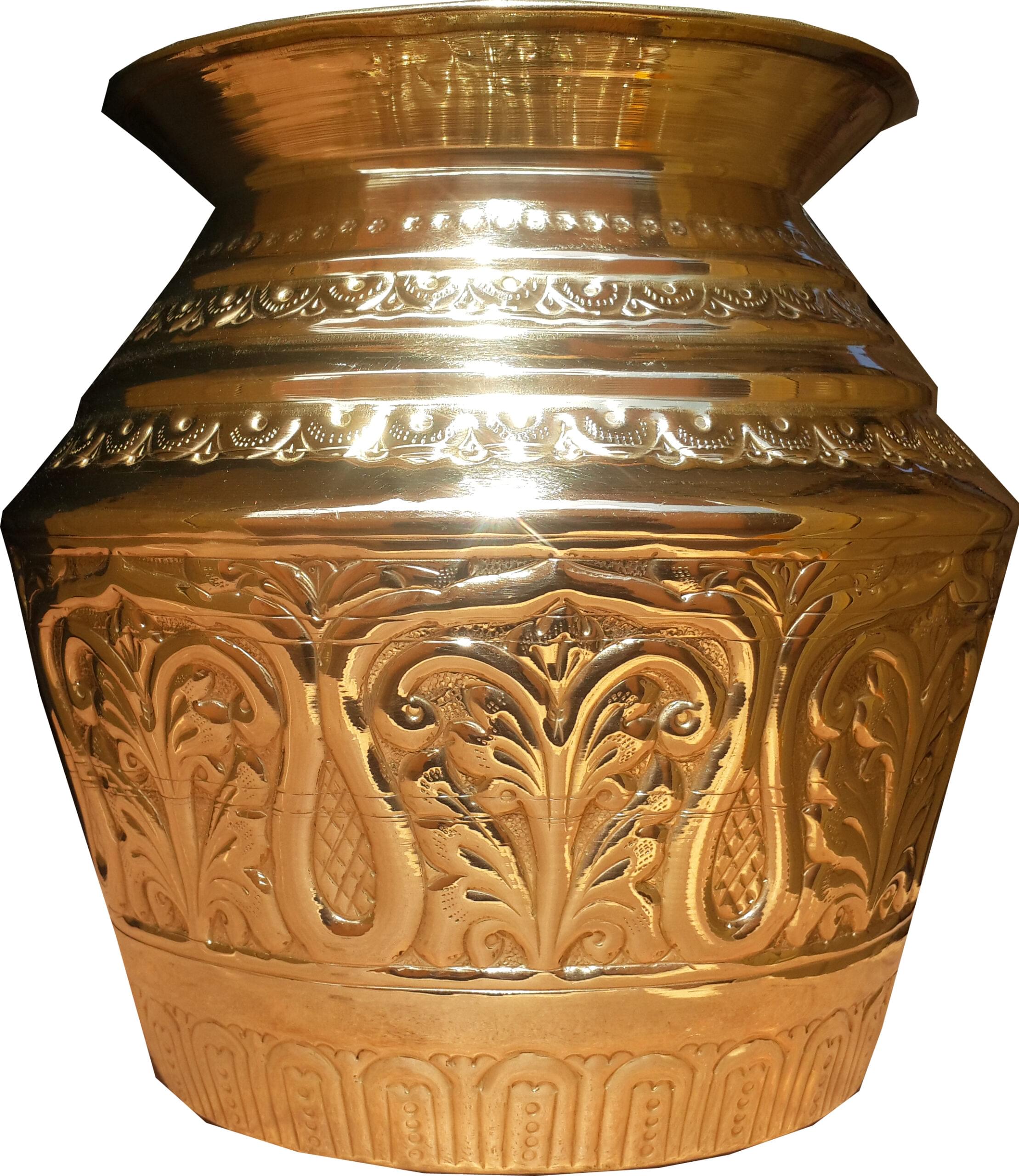 Handcrafted Brass Platter and Pot – Traditional Elegance for Serving & Décor - Image 3