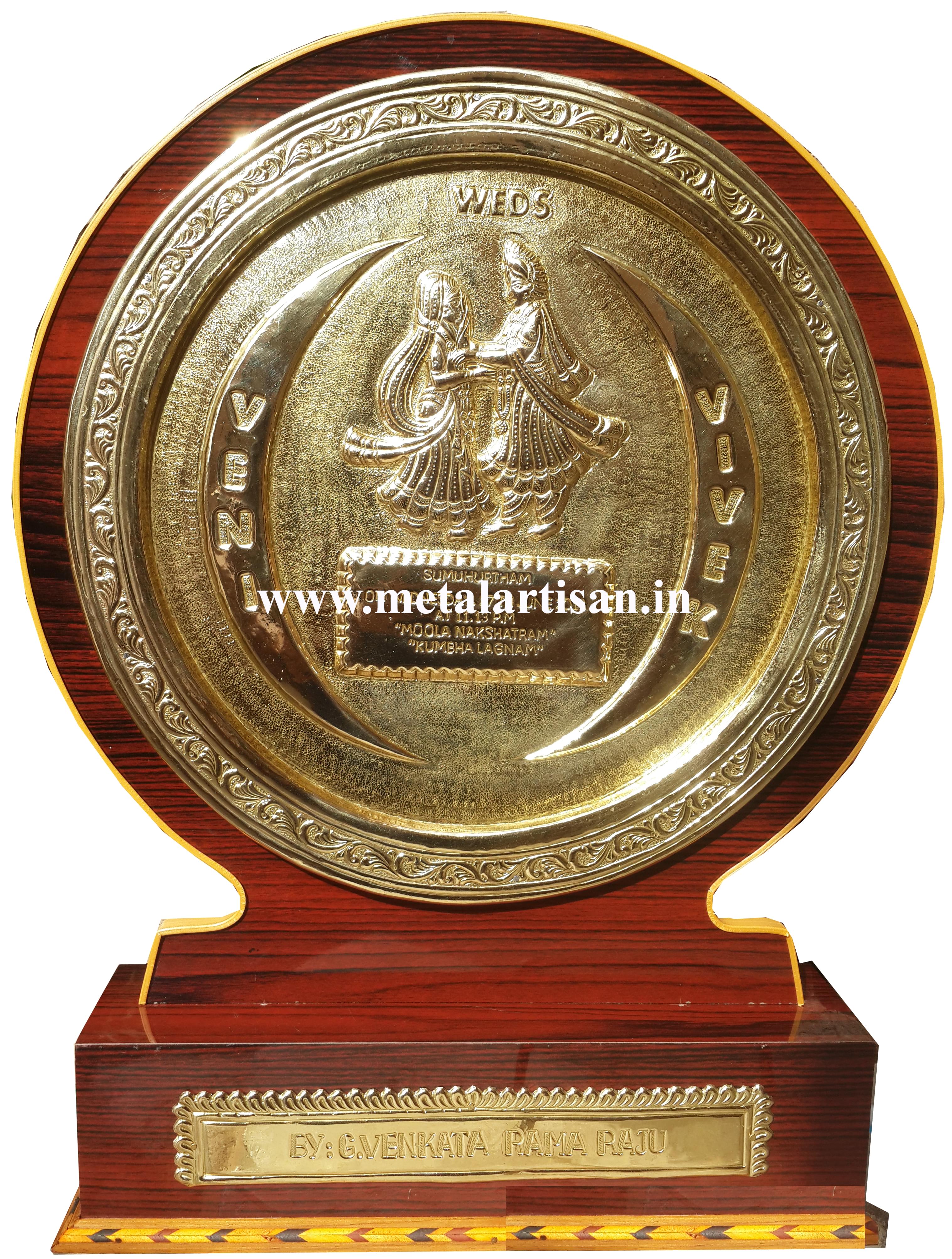 Brass Handcrafted Bride and Groom – Elegant Wedding Gift for Blessings & Prosperity