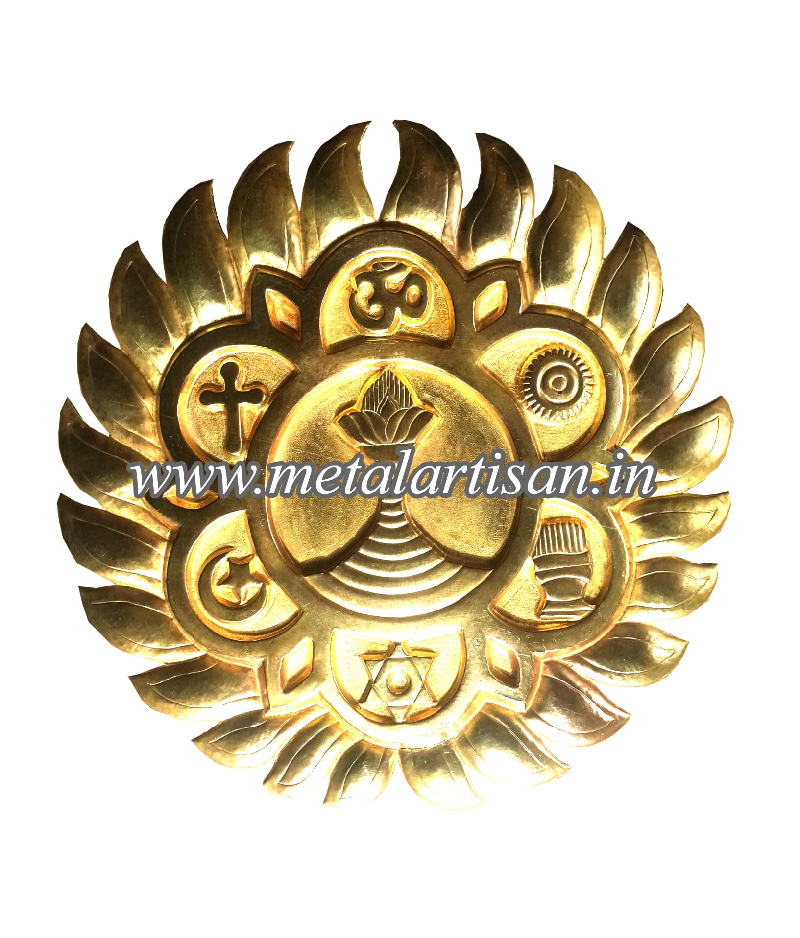 Brass Handcrafted Sathya Sai International Organisation (SSIO) Logo – Divine Symbol of Service & Spirituality