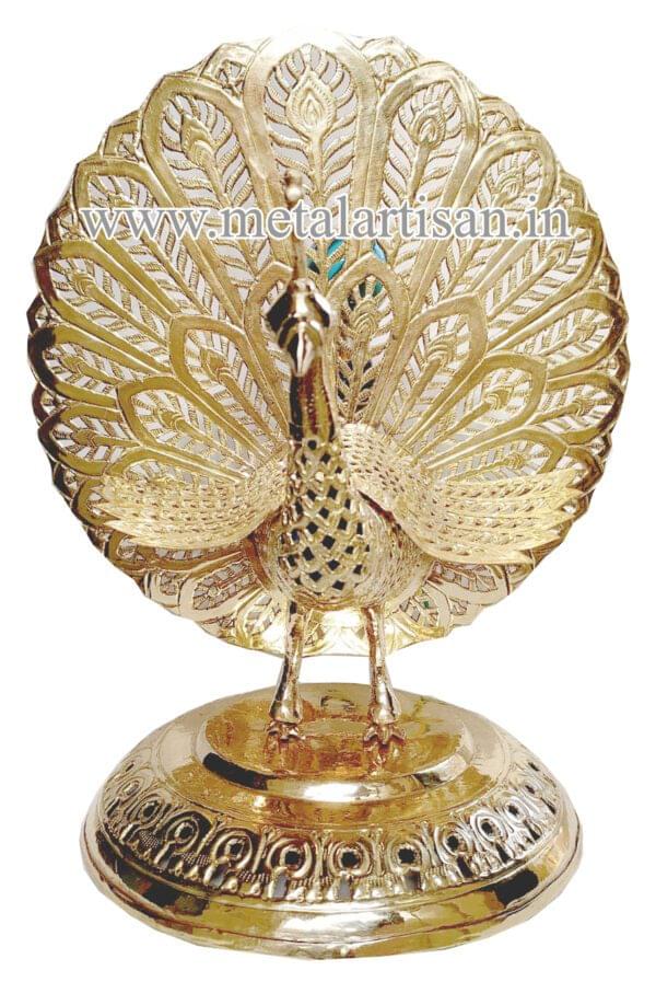 Handcrafted Brass Peacock Decorative Light – Elegant & Traditional Lamp