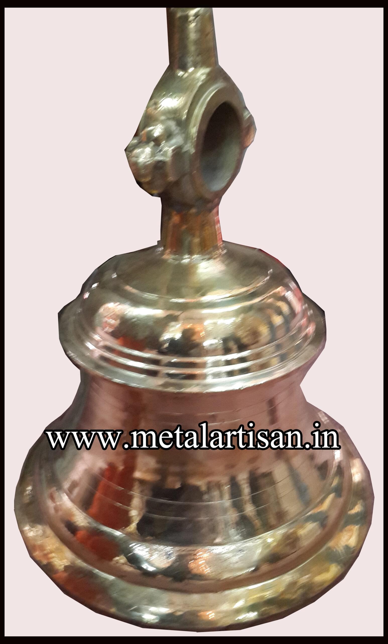 Brass Handcrafted Big Temple Bell – Sacred & Melodious Sound for Temples & Pooja