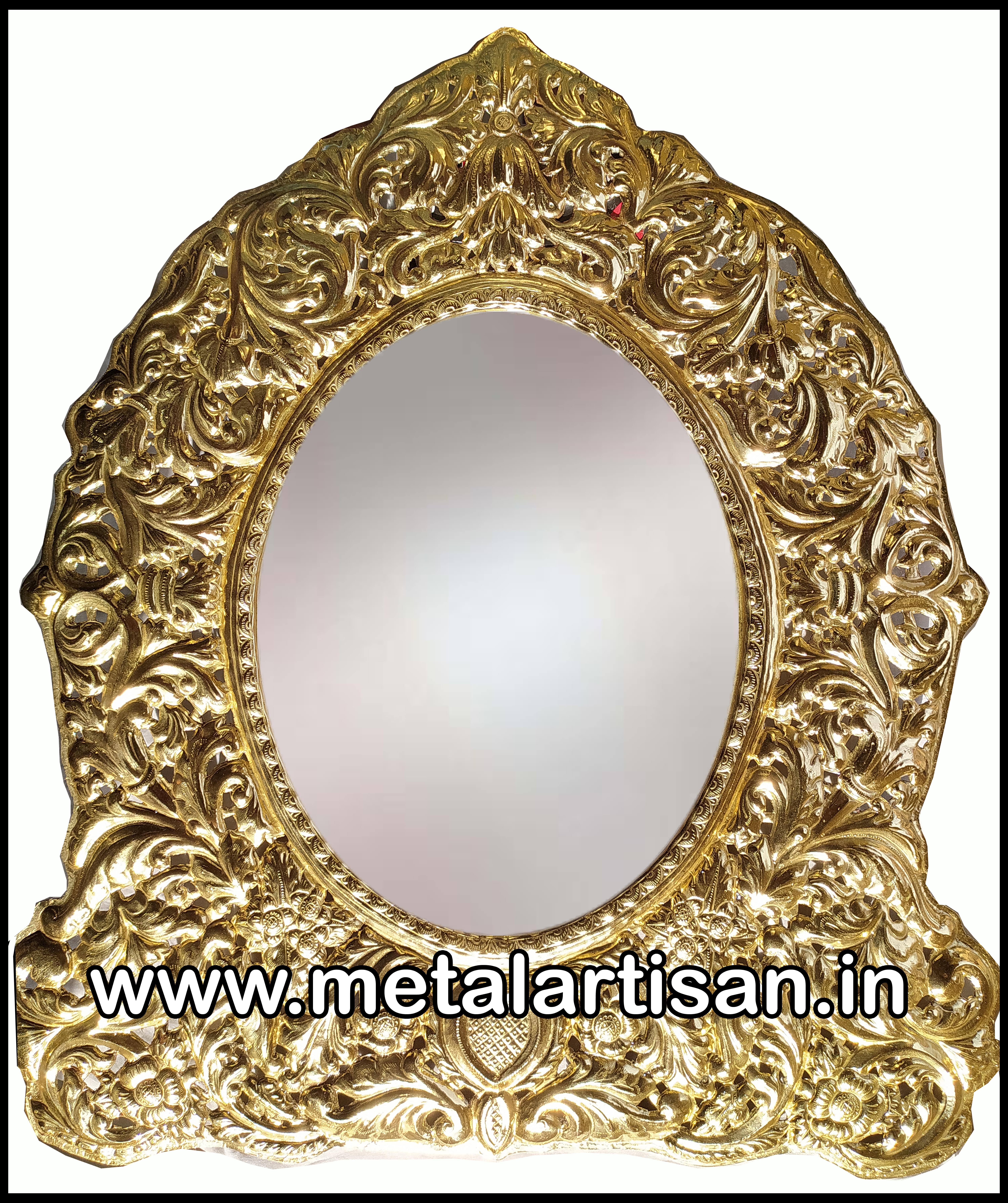 Brass Handcrafted Decorative Wall Hanging Mirror – Elegant Vintage Home Décor